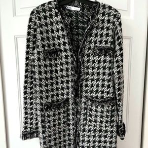 ZARA Herringbone Sweater Coat/ Topper